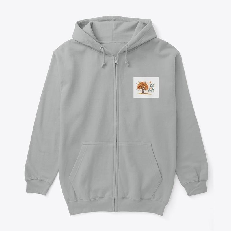 Orange and Brown Creative Simple Hoodie 