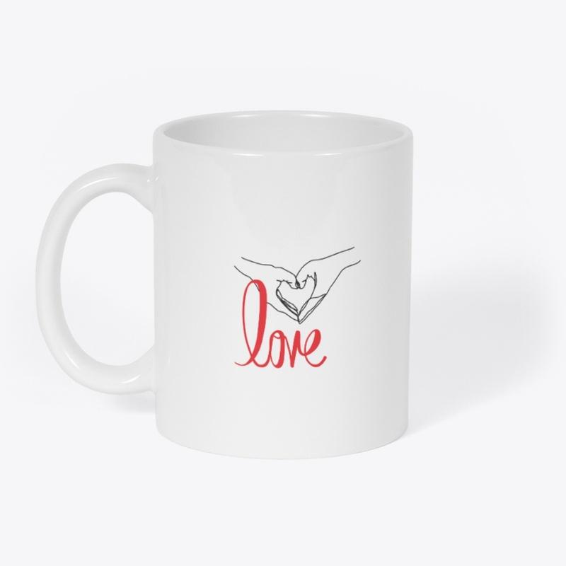 Red Black Illustrated Love T-Shirt 